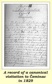 A record ofa canonical visitation to �eminac in 1829
